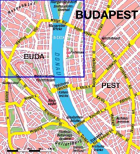 carte de Budapest en allemand
