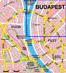 carte de Budapest en allemand