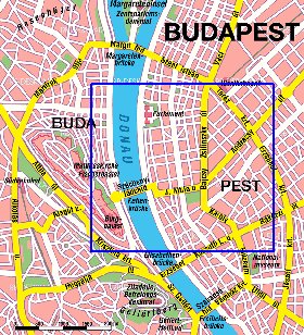 carte de Budapest en allemand