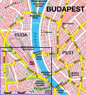 mapa de Budapeste em alemao