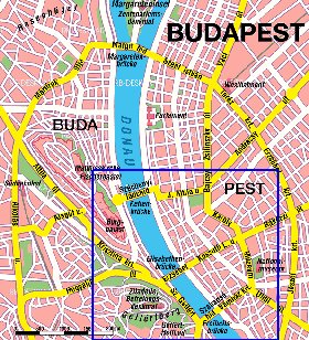 carte de Budapest en allemand