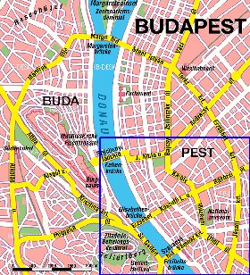 carte de Budapest en allemand