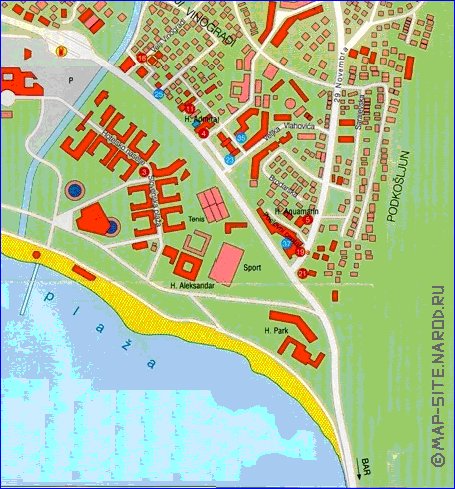 carte de Budva