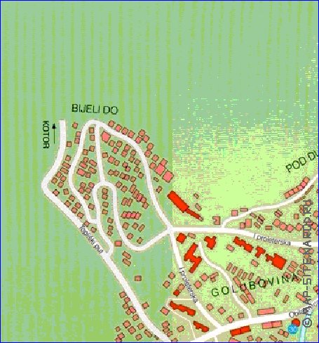 carte de Budva