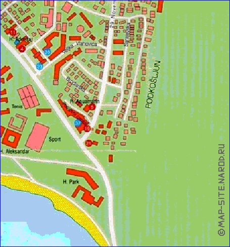 carte de Budva