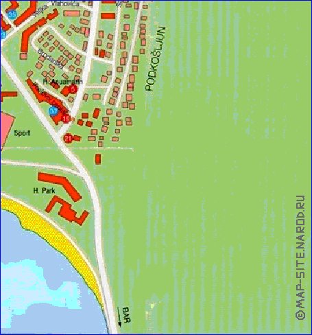 carte de Budva