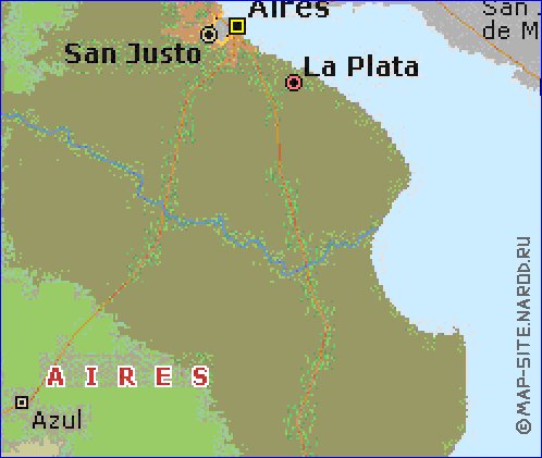 carte de  la province Buenos Aires en anglais