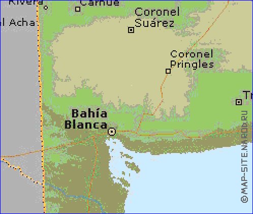 carte de  la province Buenos Aires en anglais