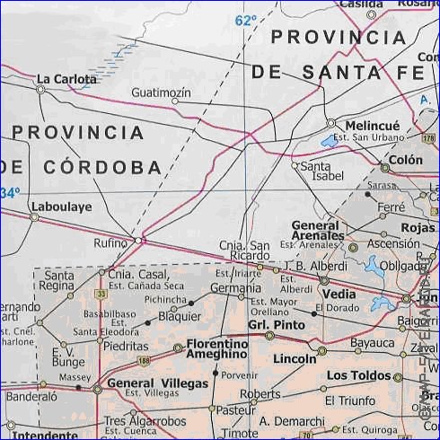 carte de  la province Buenos Aires