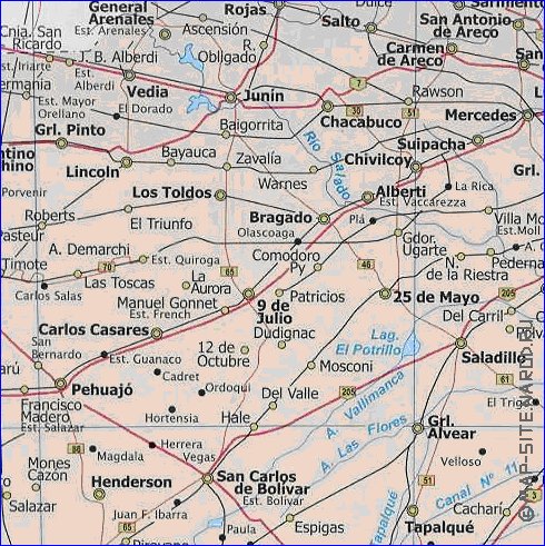 carte de  la province Buenos Aires