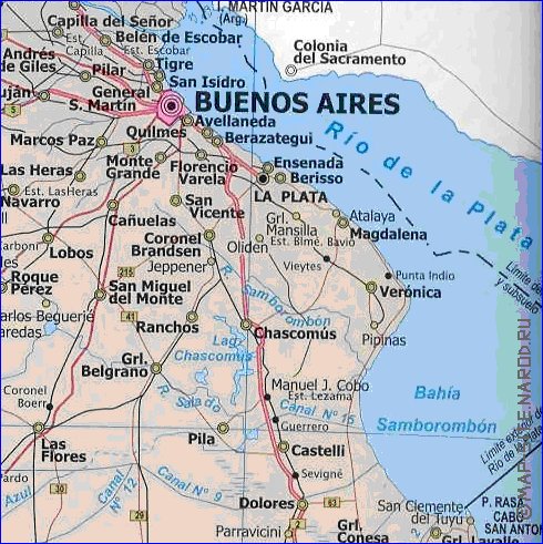 carte de  la province Buenos Aires