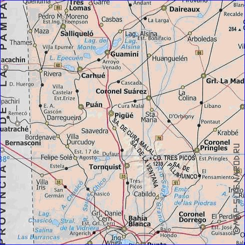 carte de  la province Buenos Aires