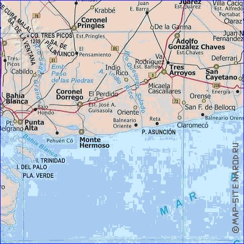 carte de  la province Buenos Aires