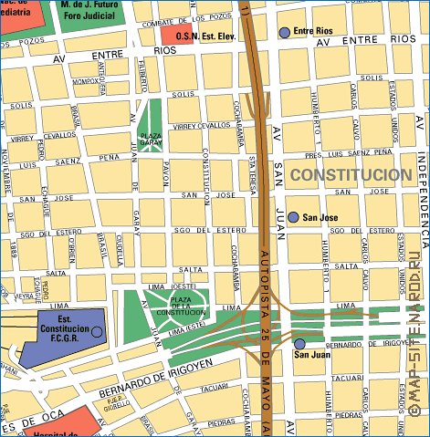 carte de Buenos Aires