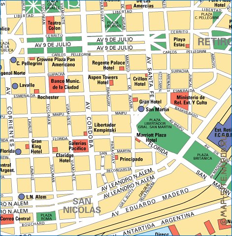 carte de Buenos Aires