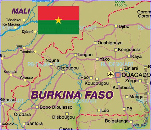 carte de Burkina Faso