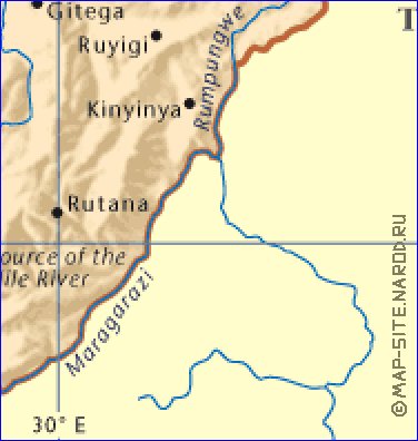 mapa de Burundi em ingles