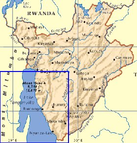 mapa de Burundi em ingles