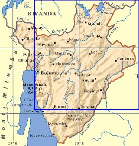 mapa de Burundi em ingles