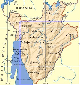 mapa de Burundi em ingles