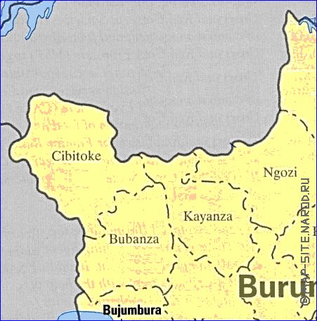 mapa de Burundi