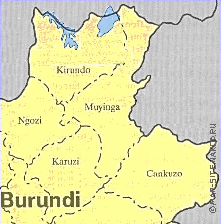 mapa de Burundi