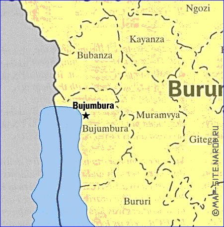 mapa de Burundi