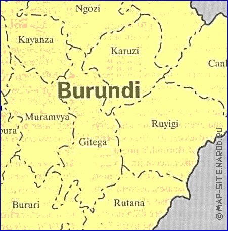 mapa de Burundi