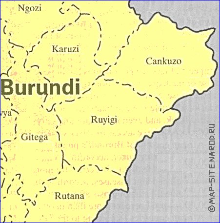 mapa de Burundi