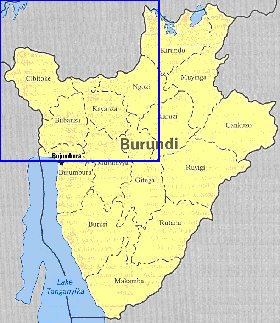 mapa de Burundi