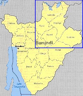 mapa de Burundi