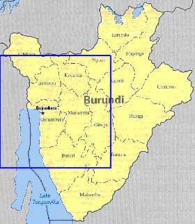 mapa de Burundi