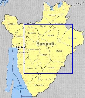 mapa de Burundi