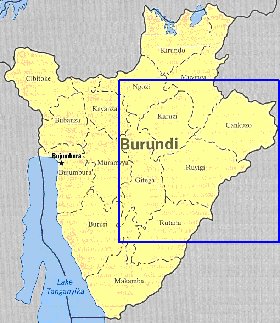 mapa de Burundi