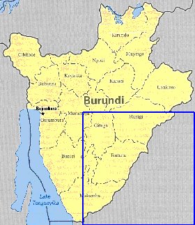 mapa de Burundi