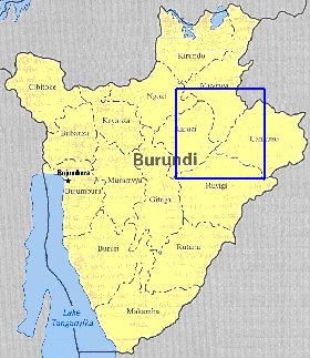 mapa de Burundi