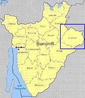 mapa de Burundi