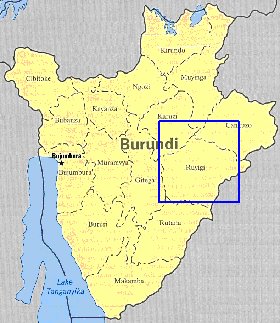 mapa de Burundi