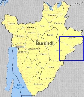 mapa de Burundi