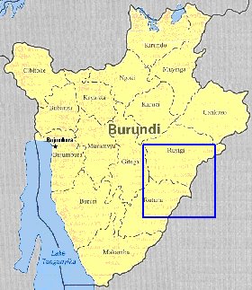 mapa de Burundi