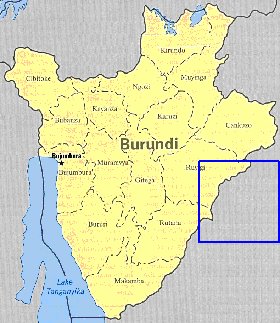 mapa de Burundi