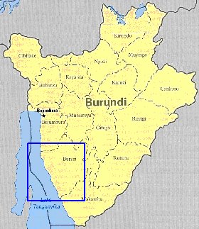 mapa de Burundi