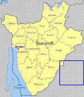 mapa de Burundi