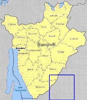 mapa de Burundi