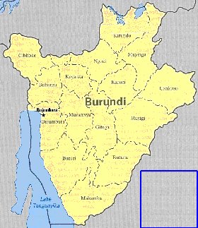 mapa de Burundi