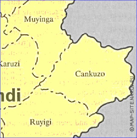 mapa de Burundi