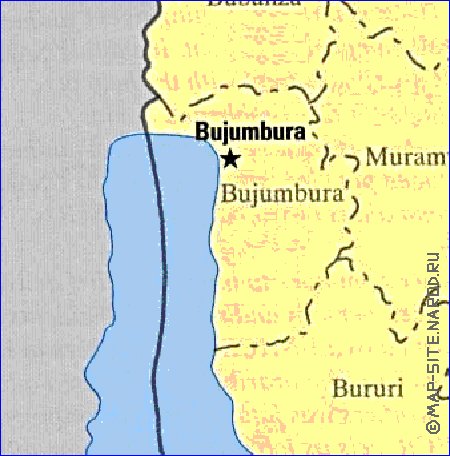 mapa de Burundi