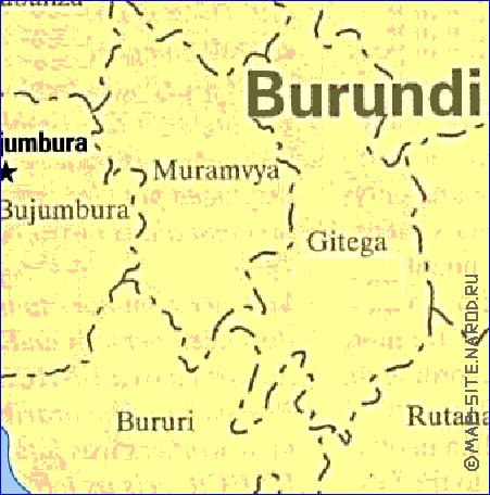 mapa de Burundi