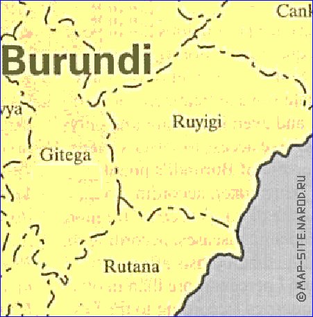 mapa de Burundi