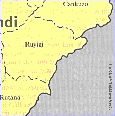 mapa de Burundi